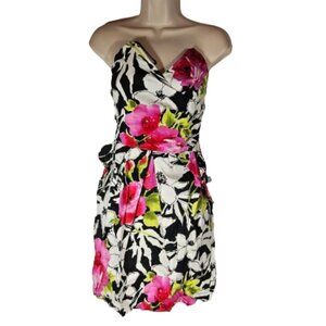 Snap Floral Dress Strapless Dress Junior's Size 11 Strapless Sleeveless NEW